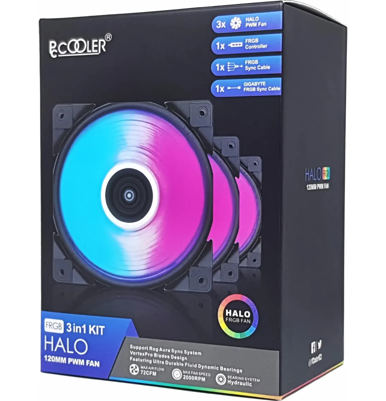PC COOLER HALO 3IN1