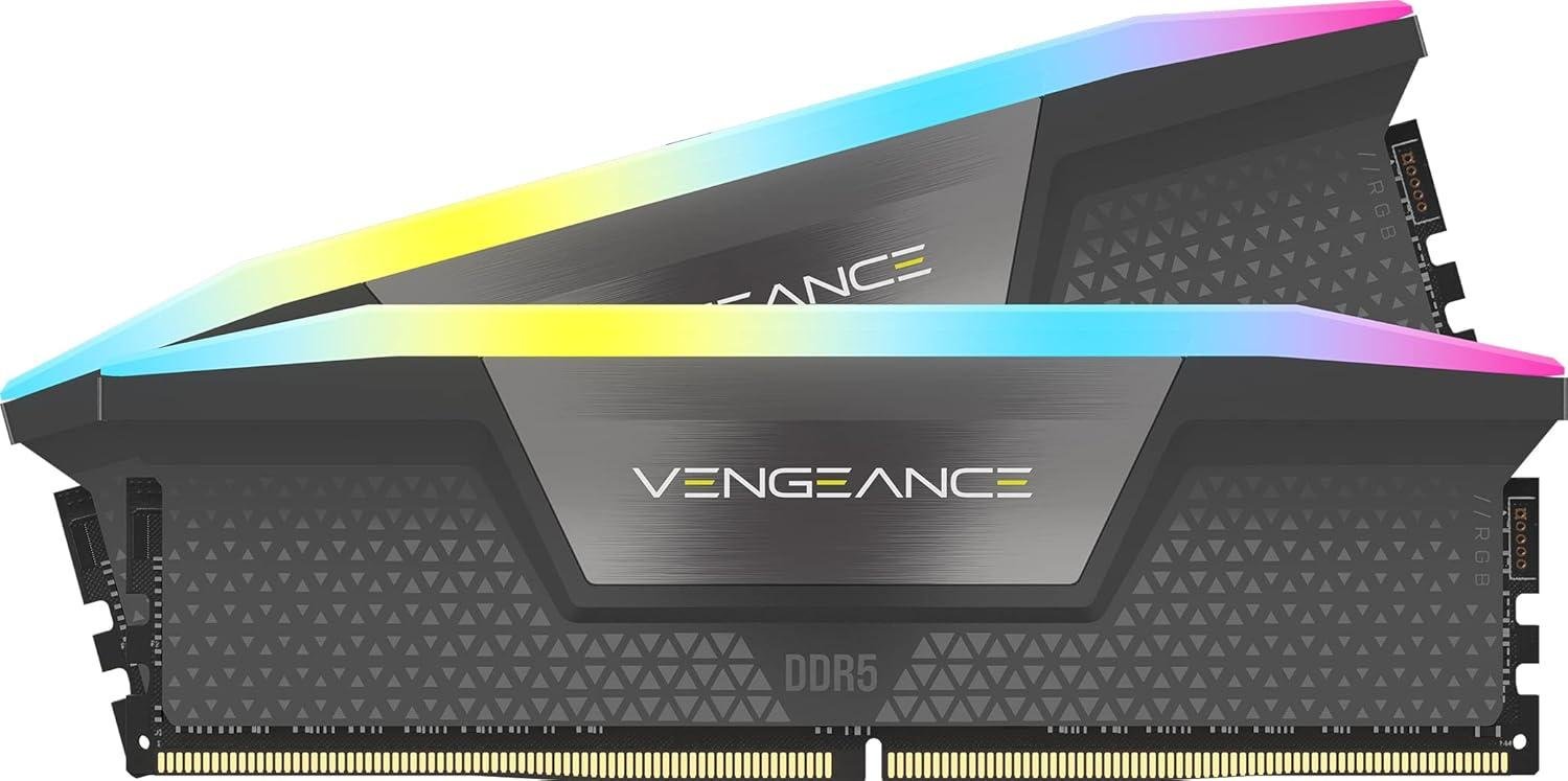 VENGEANCE® RGB 64GB (2x32GB) DDR5 DRAM 6000MT/s CL30 Memory Kit — Black