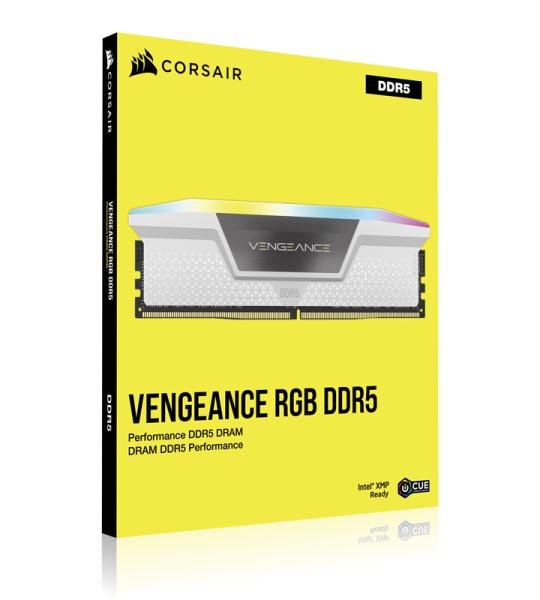 CORSAIR Vengeance DDR5 RAM 32GB (2x16GB) 6000MHz White XMP