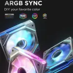AsiaHorse AMICI-5GT RGB PC Fans, Infinity Mirror WHITE