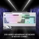 Redragon S151 Gaming Keyboard & Mouse Combo, 104 Keys K525 Wired RGB