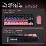 Redragon K728 PRO 80% Wireless Gasket Gaming Keyboard, 3-Mode 87 Keys TKL Mechanical Keyboard