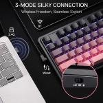 Redragon K728 PRO 80% Wireless Gasket Gaming Keyboard, 3-Mode 87 Keys TKL Mechanical Keyboard