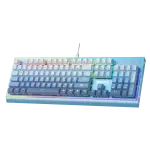 Redragon K654 RGB Gaming Keyboard, 104 Keys Wired Mechanical Keyboard w/Weighted Aluminum Frame