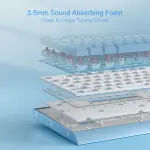 Redragon K654 RGB Gaming Keyboard, 104 Keys Wired Mechanical Keyboard w/Weighted Aluminum Frame