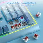 Redragon K654 RGB Gaming Keyboard, 104 Keys Wired Mechanical Keyboard w/Weighted Aluminum Frame