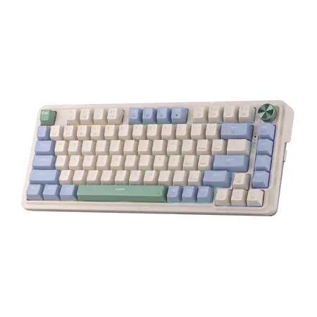 Redragon ANTONIUM K728 PRO 80% Wireless Gasket Gaming Keyboard, White & Blue