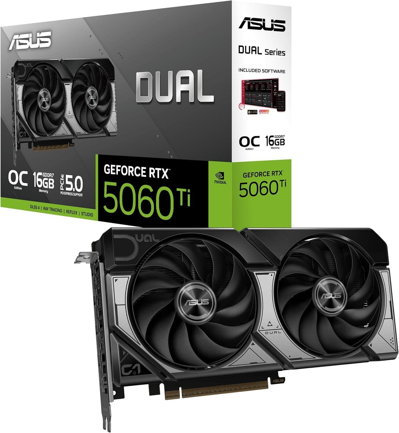 ASUS Dual GeForce RTX 5060 Ti 16GB GDDR7 OC Edition
