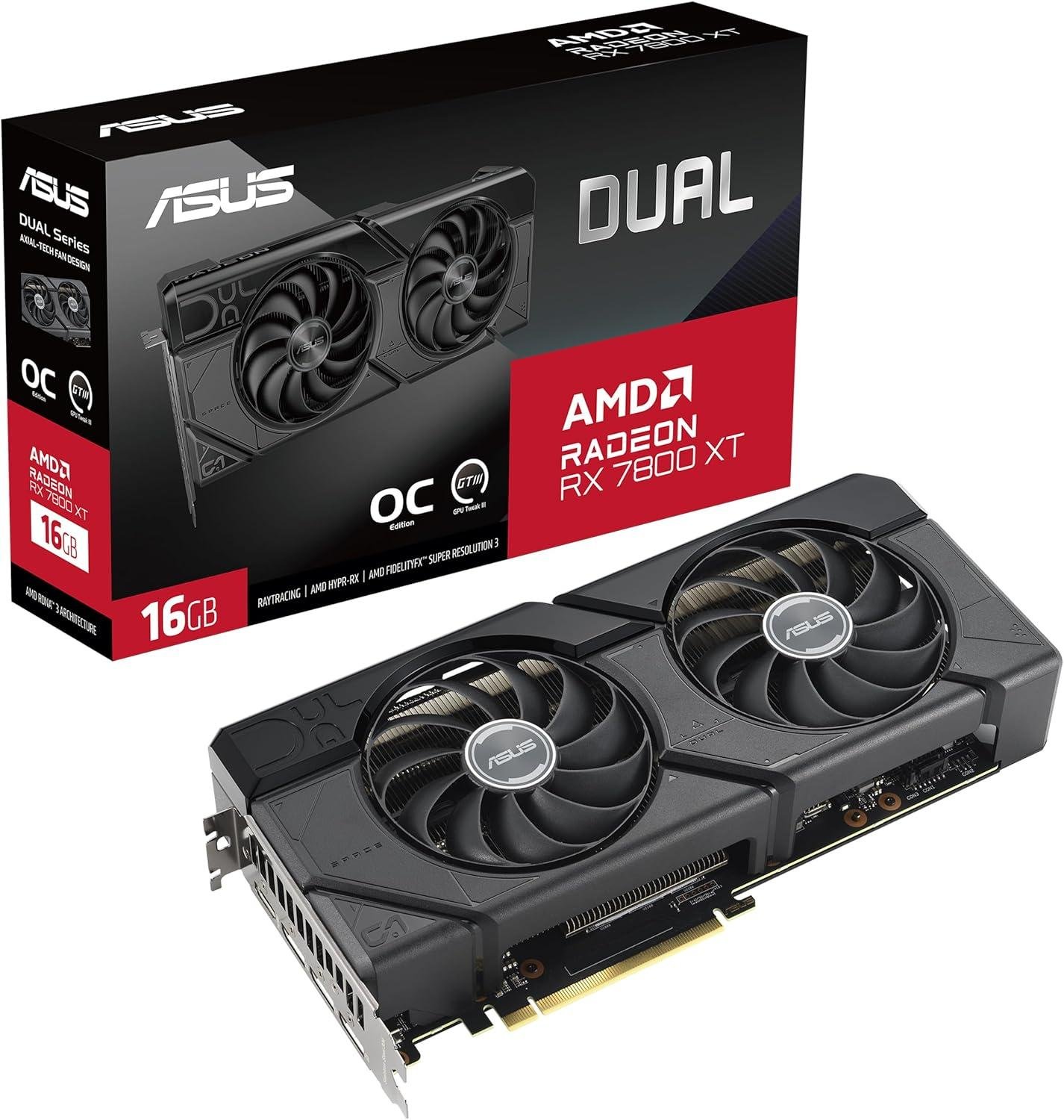 ASUS Dual RadeonTM RX 7800 XT OC Edition 16GB GDDR6
