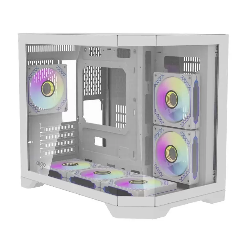 DarkFlash FT418 Mid Tower Case, 3 Fan - White