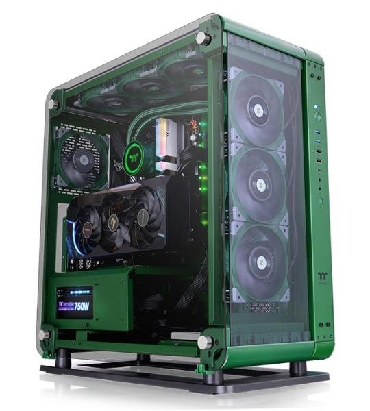 Core P6 Tempered Glass Racing Green Mid Tower Chassis