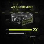 MSI MAG 1250GL PCIE 5 Gaming Power Supply - ATX 3.1 & PCIE 5.1 Ready