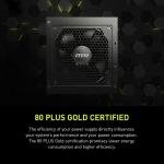 MSI MAG A850GL PCIE 5.1 & ATX 3.1 Gaming Power Supply - Full Modular
